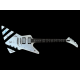 Custom Boris Dommenget Matthias Jabs Scorpions Brite White EX Electric Guitar Rosewood Fingerboard Dot Inlay Chrome Hardware 