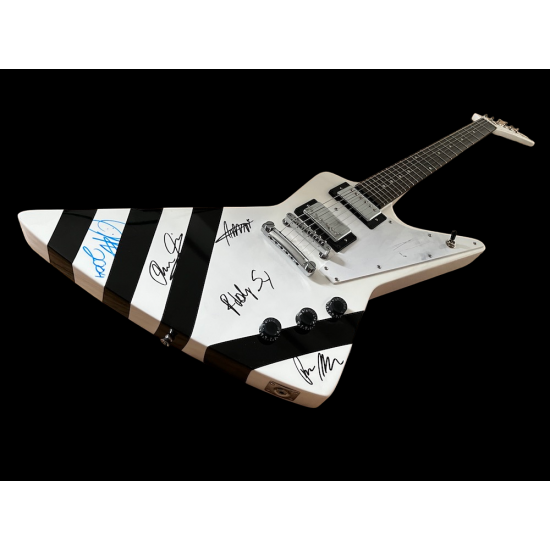 Custom Boris Dommenget Matthias Jabs Scorpions Brite White EX Electric Guitar Rosewood Fingerboard Dot Inlay Chrome Hardware