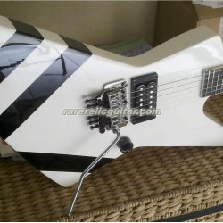 Boris Dommenget Matthias Jabs Scorpions Brite White EX Electric Guitar Floyd Rose Tremolo Split Diamond Inlay, Chrome Hardware