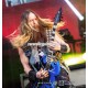 Zakk Wylde Audio Warhammer Dimebag Darrell Cowboys From Hell Blue Lightning Electric Guitar Large Block Inlay Floyd Rose Tremolo Bridge Whammy Bar Black Hardware