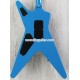 Washburn Dimebag Darrell Dime DimeBolt Dean From Hell Blue Lightning Electric Guitar Dot Inlay Floyd Rose Tremolo Bridge Whammy Bar Locking Nut Chrome Grover Tuners