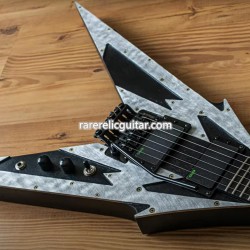 Metallica James Hetfield Reveal Flying M Electric Guitar Mahogany Body sawblade inlay China EMG Pickups Floyd Rose Tremolo Black Hardware