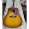 41 Inch Hummin Vintage Sunburst Acoustic Electric Guitar Red Turtle Pickguard