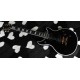 Custom Tak Matsumoto Doublecut Ebony Standard Black Electic Guitar White MOP Block Fingerboard Inlay Traditional Tulip Tunders