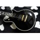 Custom Tak Matsumoto Doublecut Ebony Standard Black Electic Guitar White MOP Block Fingerboard Inlay Traditional Tulip Tunders