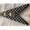 Custom Randy Rhoads Polka Dot V Black & White Dot Electric Guitar Floyd Rose Tremolo Bridge Whammy Bar Chrome Hardware