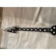 Custom Randy Rhoads Polka Dot V Black & White Dot Electric Guitar Floyd Rose Tremolo Bridge Whammy Bar Chrome Hardware