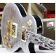 Gibson Custom Crimson Ice Flame Limited Run Gray Maple Top Electric Guitar 3 Piece Flame Maple Neck Ice Flame Inlay Grover Imperial Tuners Gold Hardware