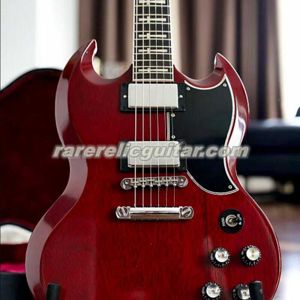 Gibson Tony Iommi 2001 Wine Red SG Electric Guitar Iron Dark Fingerboard Cross Inlay Grover Tuners Chorme Hardware