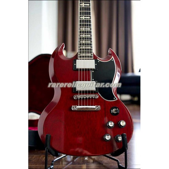 Gibson Tony Iommi 2001 Wine Red SG Electric Guitar Iron Dark Fingerboard Cross Inlay Grover Tuners Chorme Hardware