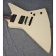 Heavy Metal James Hetfield Signature Guitar Cream White Explorer Electric Guitars EET FUK Fingerboard Inlay, China EMG Pickups, Black Hardware