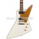 Custom Shop White Explorer Electric Guitar Gold Pickguard & Hardware Block White Pearl Fingerboard Inlay