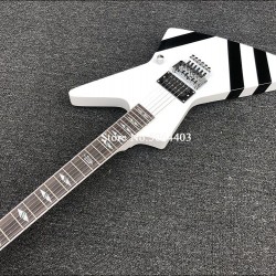 Boris Dommenget Matthias Jabs Scorpions Explorer White Electric Guitar Floyd Rose Tremolo Bridge, Split Diamond Inlay , Chrome Hardware