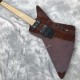 7 Strings James Hetfield Dark Red Brown Explorer Electric Guitar Maple Fingerboard, Floyd Rose Tremolo Bridge, Black Hardware, Passive Pickups, 9V Battery Box