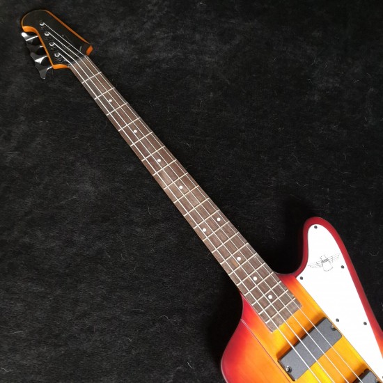 Promotion! 4 Strings Fire Thunderbird IV Cherry Sunburst Electric Bass Guitar Black hardware