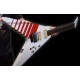 Killswitch Buckethead Y2KV White KFC Flying V Electric Guitar Baritone 24 Frets Red Neck Binding Floyd Rose Tremolo Bridge