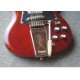 Collector Angus Young Wine Red SG Electric Guitar Engraved Lyre Long Vibrola Maestro tremolo, Pearl trapezoid inlay, Tuilp Tuners, Chrome Hardware