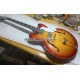 Custom JohnLennon Casino Vintage Sunburst Semi Hollow Body Jazz Electric Guitar Double F Hole Dog Ear Metal P90 Pickup Trapeze Tailpiece