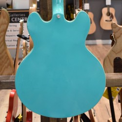 John Lennon Revolution Casino Turquoise Green 335 Jazz Electric Guitar Alnico P90 Pickups, Semi Hollow Body, Double F Holes, Metal Trapeze Tailpiece