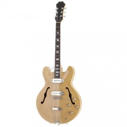 Custom JohnLennon Casino Natural Semi Hollow Body Jazz Electric Guitar Double F Hole Dog Ear Metal P90 Pickup Trapeze Tailpiece Rosewood Fingerboard