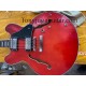 Custom Relic Eric Clapton Crossroads Matte Red 35 Electric Guitar One Piece Neck Cream Body Binding ABR-1 Little Pin Bridge Grover Tuners Chrome Hardware