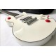 Kill Switch Buckethead Alpine White Electric Guitar Red Arcade Button Baritone Neck 24 Jumbo Frets No inlay Chrome Hardware Grover Tuners