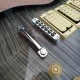 Rhxflame Custom Shop Frehley Budokan Signature Trans Black Flame Maple Top Electric Guitar 3 Pickups Lightening Bolt Inlay Grover Tuners Chrome Hardware