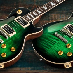 1959 Slash Anaconda Burst Flame Maple Top Green Electric Guitar Dark Brown Mahogany Body, Tuilp Tuners, Chibson Guitars