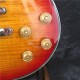 Rhxflame Custom Shop Ace Frehley Cherry Sunburst Flame Maple Top Electric Guitar Lighning Bolt Inlay 3 Pickups Mirror Back Cover