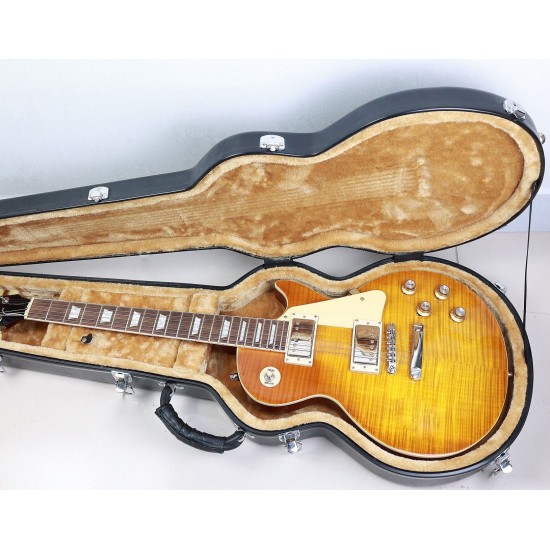 Nitro Lacquer 1959 Flame Maple Top Butterscotch Sunburst Electric Guitar Peter Green, Gary Moore, Cream Body Binding, Tuilp Tuners, Chrome Hardware