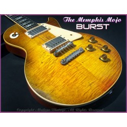 Heavy Relic Gary Moore Peter Green Mojo Burst Electric Guitar Flame Maple Top, One Piece Neck & Mahogany Body, Chrome Hardawre