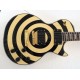 Zakk Wylde bullseye Black Cream Electric Guitar China EMG Active Pickups 9V Battery Box Upgraded Black Ring Switch Gold Hardware