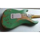 Masterbuilt Heavy Relic Nitrocellulose Lacquer Green Electric Guitar Alder Body, 3 Saddle Bridge, Vintage Tuners