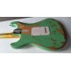 Masterbuilt Heavy Relic Nitrocellulose Lacquer Green Electric Guitar Alder Body, 3 Saddle Bridge, Vintage Tuners