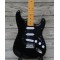 Custom David Gilmour Black Strat Ocaster Electric Guitar Black-Black-Black 3 Ply Pickguard, Yellow Neck, Vintage Tuners, Tremolo Bridge & Whammy Bar