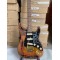 Rhxflame Stevie Ray Vaughan Tribute SRV #1 Heavy Relic Sunburst Strat Electric Guitar Alder Body Vintage Tuners Left Hand Tremolo Bridge Whammy Bar Gold Hardware