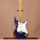 MasterBuilt Heavy Relic Metallic Blue Sparkle Strat Electric Guitar Vintage Tuners, Aged Chrome Hardware, Tremolo Bridge & Whammy Bar