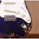 MasterBuilt Heavy Relic Metallic Blue Sparkle Strat Electric Guitar Vintage Tuners, Aged Chrome Hardware, Tremolo Bridge & Whammy Bar