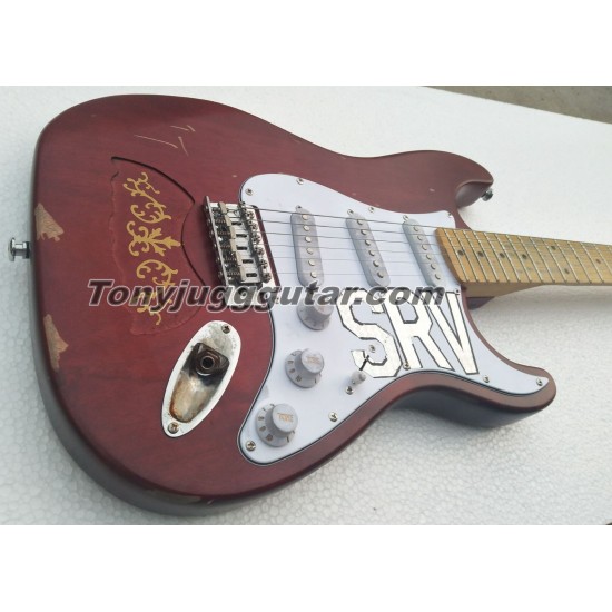 Stevie Ray Vaughan Lenny Relic Strat Electric Guitar SRV Masterbuilt By Todd Krause Vintage Brown Finished