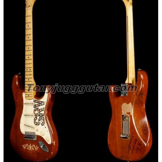 Stevie Ray Vaughan Lenny Relic Strat Electric Guitar SRV Masterbuilt By Todd Krause Vintage Brown Finished