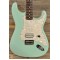 Custom Shop Tom Delonge Signature Strat Surf Green Electric Guitar Big Headstock, White Pearl Pickguard, Engraved Neck Plate, Vintage Tuners, Tremolo Bridge, Whammy Bar