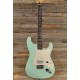 Custom Shop Tom Delonge Signature Strat Surf Green Electric Guitar Big Headstock, White Pearl Pickguard, Engraved Neck Plate, Vintage Tuners, Tremolo Bridge, Whammy Bar