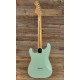 Custom Shop Tom Delonge Signature Strat Surf Green Electric Guitar Big Headstock, White Pearl Pickguard, Engraved Neck Plate, Vintage Tuners, Tremolo Bridge, Whammy Bar