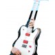 John-5 Summoning Ghosts White Tele Electric Guitar Red Body Binding Mirror Pickguard No Inlay