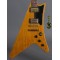 Rare Moderne Korina 1958 Reissue Heritage 1982 Natural Flying V Electric Guitar Boat paddle Gumby style headstock, Dot Inlay, Gold Hardware