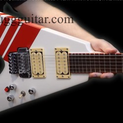 Chackson Killswitch Buckethead Y2KV White KFC Flying V Electric Guitar