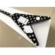 Custom Randy Rhoads Polka Dot Fly V Black & White Dot Electric Guitar Tremolo Bridge Chrome Hardware