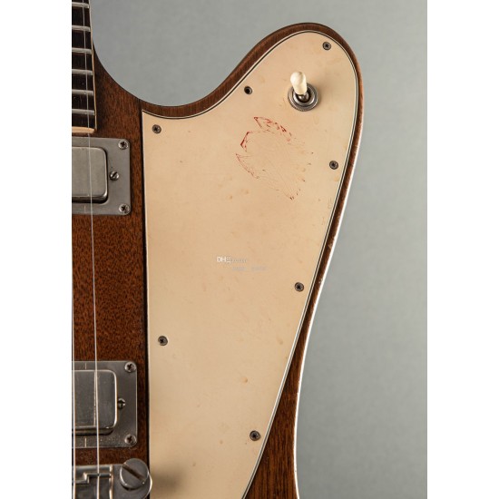 Neck Thru Body Fire III 1965 Natural Electric Guitar 9-Ply Mahogany Neck Non-Reverse Headstock Shorter maestro vibrato Tailpiece 2 Mini Humbucker Pickups