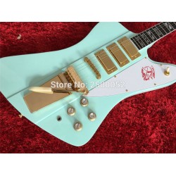 Custom shop Fire VII Mint Green Electric Guitar 3 Mini Humbucker Pickups, Special Tremolo Bridge (Long Verson Maestro Vibrola) & Whammy Bar