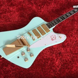 Custom shop Fire VII Mint Green Electric Guitar 3 Mini Humbucker Pickups, Special Tremolo Bridge (Long Verson Maestro Vibrola) & Whammy Bar